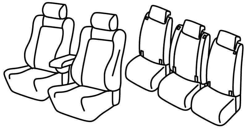 Set coprisedili Superior - Beige - compatibile per Opel Zafira Tourer (11/11>12/19) Exclusive