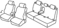 Set coprisedili Superior - Nero/Blu - compatibile per Chevrolet Trax (03/13>09/15) - Opel Mokka (11/12>03/16) - Opel Mokka X (04/16>12/19)