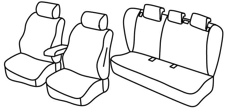 Set coprisedili Superior - Nocciola - compatibile per Opel Insignia 4p (11/13>04/17)