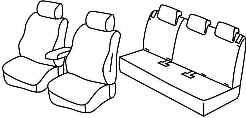 Set coprisedili Superior - Beige - compatibile per Opel Crossland (10/20>07/24) - Opel Crossland X (06/17>09/20)