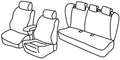 Set coprisedili Superior - Nero/Blu - compatibile per Opel Insignia 4p (11/13>04/17)