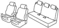 Set coprisedili Superior - Nero/Rosso - compatibile per Opel Crossland (10/20>07/24) - Opel Crossland X (06/17>09/20)