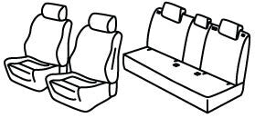 Set coprisedili Superior - Nero/Blu - compatibile per Opel Astra L 5p (12/21>)