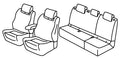 Set coprisedili Superior - Nero/Grigio - compatibile per Opel Frontera (09/24>)
