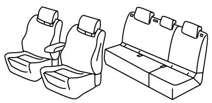 Set coprisedili Superior - Grigio/Nero - compatibile per Opel Frontera (09/24>)