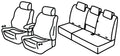Set coprisedili Superior - Nero/Rosso - compatibile per Opel Crossland X (06/17>09/20)