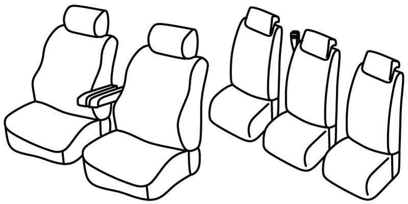 Set coprisedili Superior - Nero/Grigio - compatibile per Peugeot 307 sw (05/02>04/08)