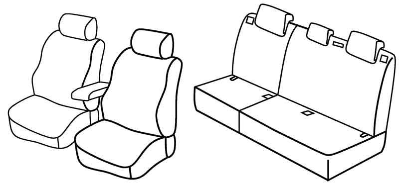 Set coprisedili Superior - Nocciola - compatibile per Peugeot 308 5p (09/07>09/13)