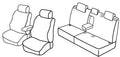 Set coprisedili Superior - Nero/Rosso - compatibile per Peugeot 308 5p (09/07>09/13)