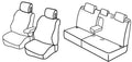 Set coprisedili Superior - Beige - compatibile per Peugeot 308 5p (09/07>09/13)
