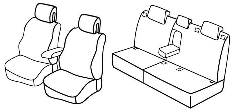 Set coprisedili Superior - Beige - compatibile per Peugeot 308 5p (09/07>09/13)