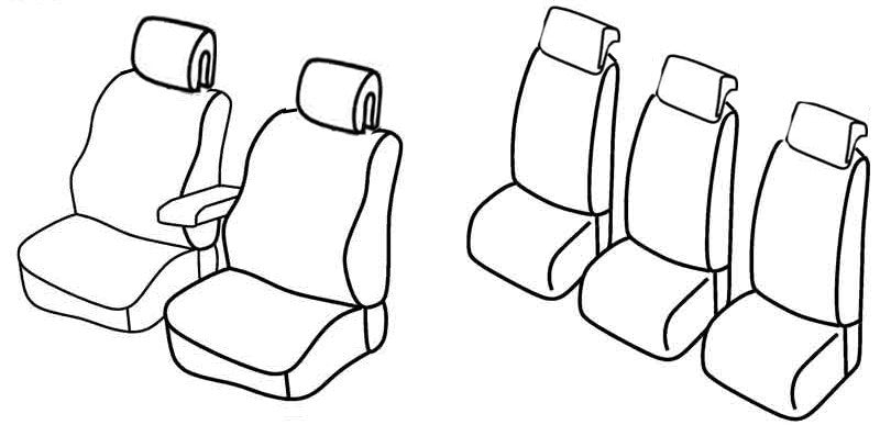 Set coprisedili Superior - Beige - compatibile per Peugeot 308 sw (05/08>04/14)