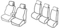 Set coprisedili Superior - Nero/Grigio - compatibile per Peugeot 308 sw (05/08>04/14)