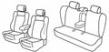 Set coprisedili Superior - Beige - compatibile per Peugeot 508 4p (03/11>05/18) Active
