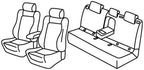 Set coprisedili Superior - Nero/Rosso - compatibile per Peugeot 308 5p (10/13>07/21) Allure