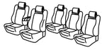 Set coprisedili Superior - Grigio/Nero - compatibile per Peugeot 5008 (11/09>12/16) 7 posti