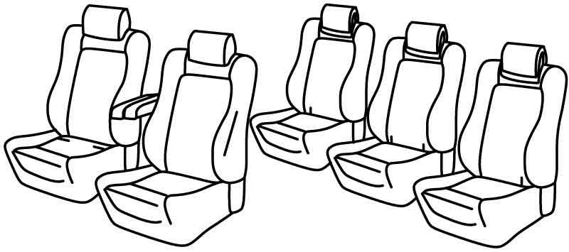 Set coprisedili Superior - Nocciola - compatibile per Peugeot 5008 (01/17>08/24)