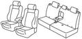 Set coprisedili Superior - Nero/Rosso - compatibile per Peugeot 308 sw (05/14>08/21)