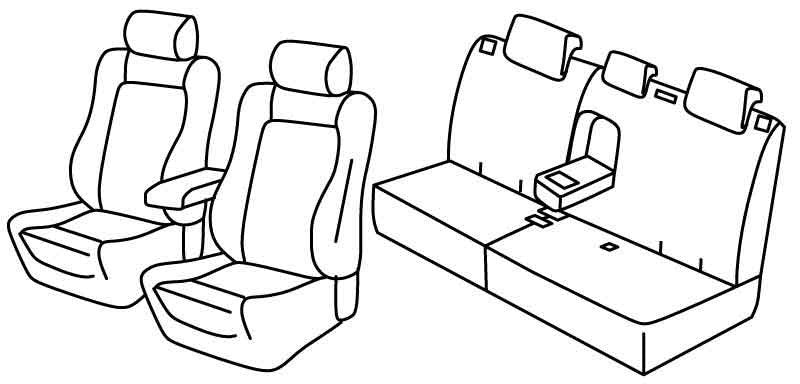 Set coprisedili Superior - Beige - compatibile per Peugeot 308 sw (05/14>08/21)