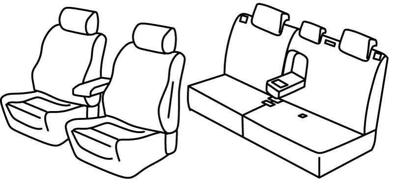 Set coprisedili Superior - Nero/Grigio - compatibile per Peugeot 308 sw (05/14>08/21)