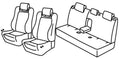 Set coprisedili Superior - Nero/Grigio - compatibile per Peugeot 508 sw (01/19>) GT Line