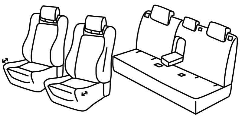Set coprisedili Superior - Beige - compatibile per Peugeot 508 sw (01/19>) GT Line