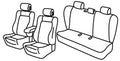 Set coprisedili Superior - Grigio/Nero - compatibile per Peugeot 508 sw (03/11>05/18)