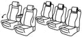 Set coprisedili Superior - Nero/Blu - compatibile per Peugeot 5008 (01/17>08/24)