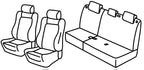 Set coprisedili Superior - Nero/Rosso - compatibile per Peugeot 3008 (10/16>11/23)