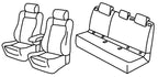 Set coprisedili Superior - Nero/Rosso - compatibile per Peugeot 308 5p (10/13>07/21) - Peugeot 308 sw (05/14>08/21)