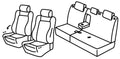Set coprisedili Superior - Beige - compatibile per Peugeot 3008 (10/16>11/23) GT-Line