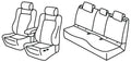 Set coprisedili Superior - Nocciola - compatibile per Peugeot 3008 (12/23>) Allure, Hybrid