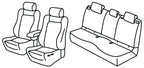 Set coprisedili Superior - Nero/Rosso - compatibile per Peugeot 3008 (12/23>) Allure, Hybrid