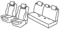 Set coprisedili Superior - Nero/Blu - compatibile per Peugeot 508 sw (01/19>) GT Line