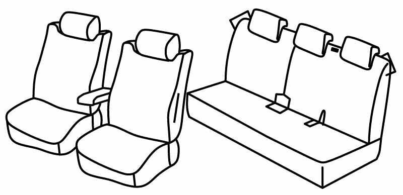 Set coprisedili Superior - Beige - compatibile per Renault Captur (05/13>11/19)