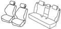 Set coprisedili Superior - Nero/Grigio - compatibile per Renault Laguna III 5p (11/10>04/13) Black edition