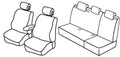 Set coprisedili Superior - Beige - compatibile per Renault Megane III 5p (11/08>12/15)