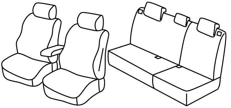 Set coprisedili Superior - Nocciola - compatibile per Renault Modus (09/04>06/13)