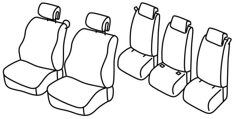 Set coprisedili Superior - Nocciola - compatibile per Renault Scenic (06/03>08/09)