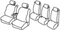 Set coprisedili Superior - Nero/Rosso - compatibile per Renault Scenic (06/03>08/09)