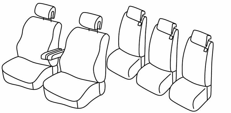 Set coprisedili Superior - Nero/Blu - compatibile per Renault Espace (09/12>04/15)