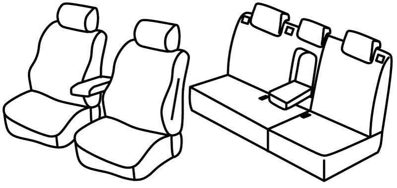 Set coprisedili Superior - Nero/Blu - compatibile per Renault Fluence (01/12>04/15)