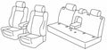 Set coprisedili Superior - Grigio/Nero - compatibile per Renault Kadjar (06/15>03/23)