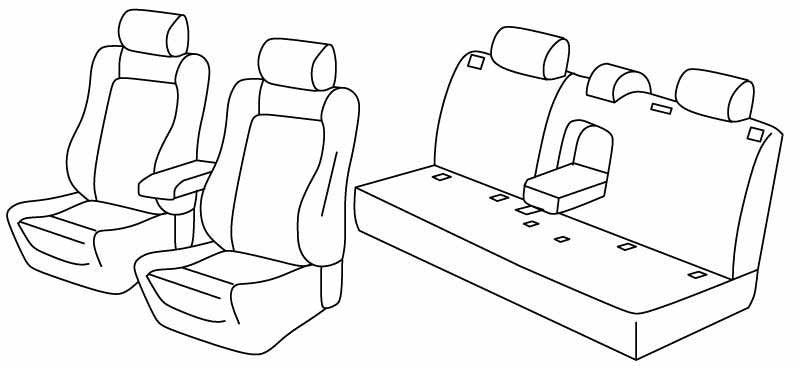 Set coprisedili Superior - Nero/Blu - compatibile per Renault Kadjar (06/15>03/23)