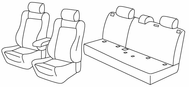 Set coprisedili Superior - Beige - compatibile per Renault Kadjar (06/15>03/23) Zen