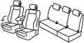 Set coprisedili Superior - Nero/Grigio - compatibile per Renault Scenic 5 posti (10/16>12/22)
