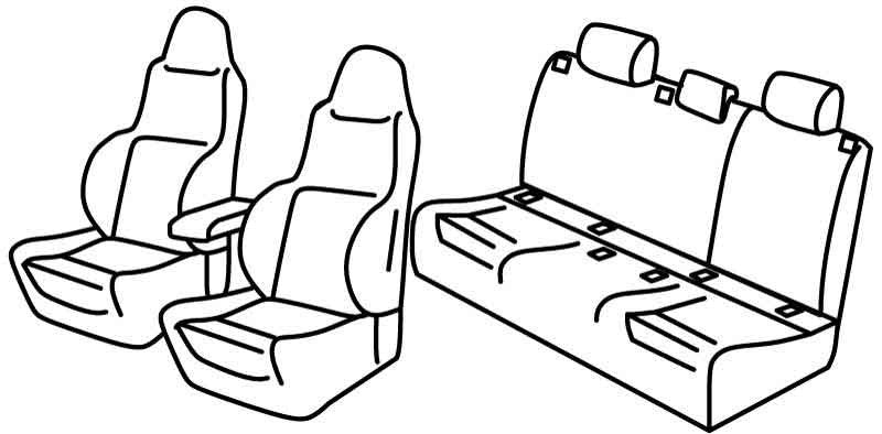 Set coprisedili Superior - Beige - compatibile per Renault Megane IV Berlina (01/16>12/23) GT Line