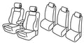 Set coprisedili Superior - Grigio/Nero - compatibile per Renault Espace (05/15>03/23)