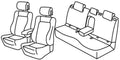Set coprisedili Superior - Nero/Grigio - compatibile per Renault Koleos (08/17>10/22) Intens