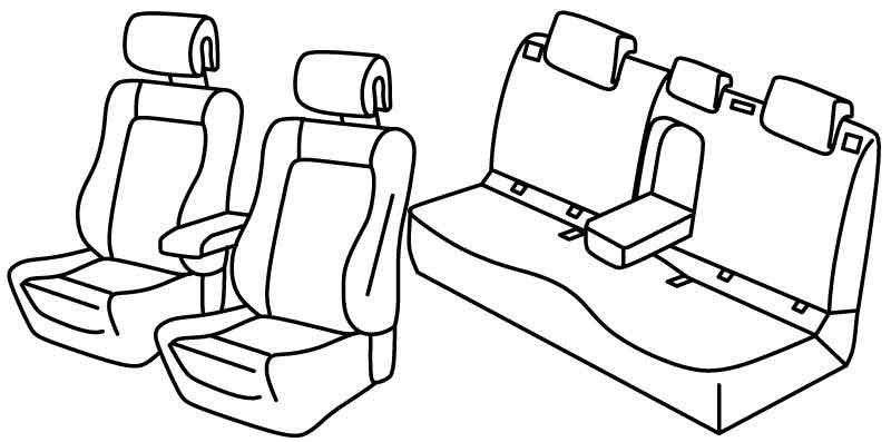 Set coprisedili Superior - Nocciola - compatibile per Renault Koleos (08/17>10/22) Intens